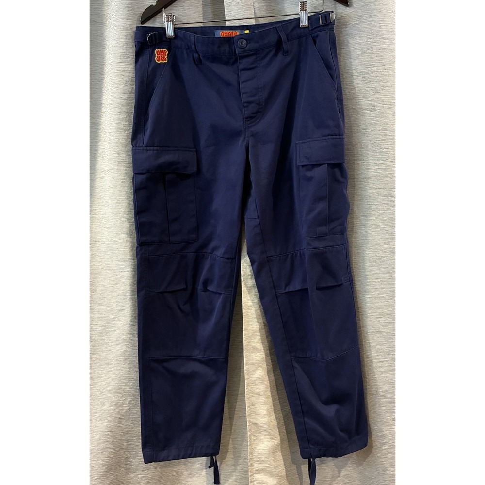 Empyre Blue Utility Adjustable Waist Relax Cargo Pants Men's Size 30
